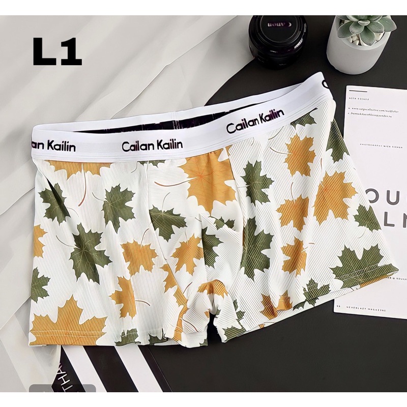 Quần sịp nam,quần lót đùi nam boxer cao cấp thiết kế hình chiếc lá chất thun lạnh thoáng mát