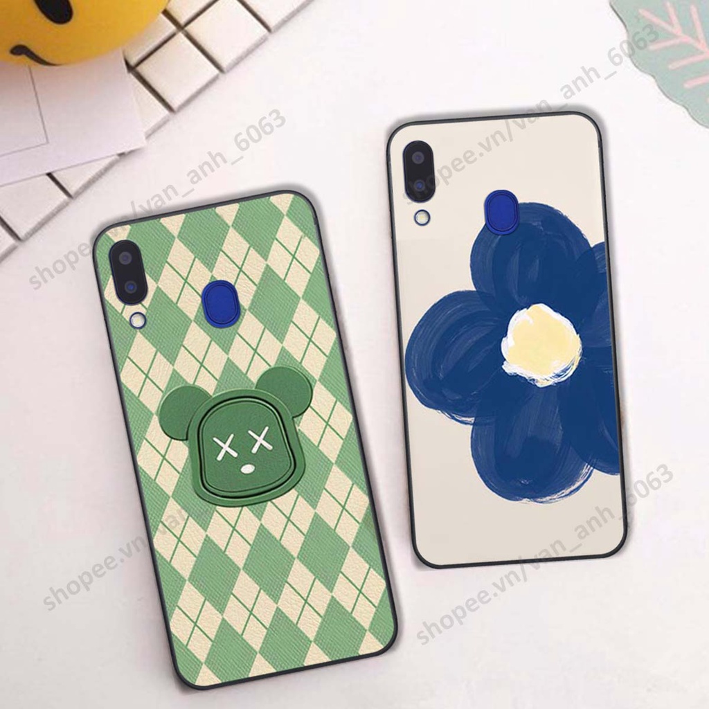 Ốp lưng Samsung M20 / M30 in hình hoa, gấu rich bear nghệ thuật, thời trang