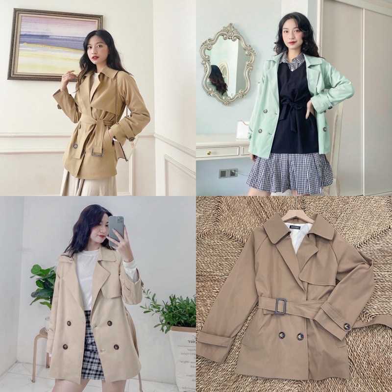 trenhc coat dáng ngắn