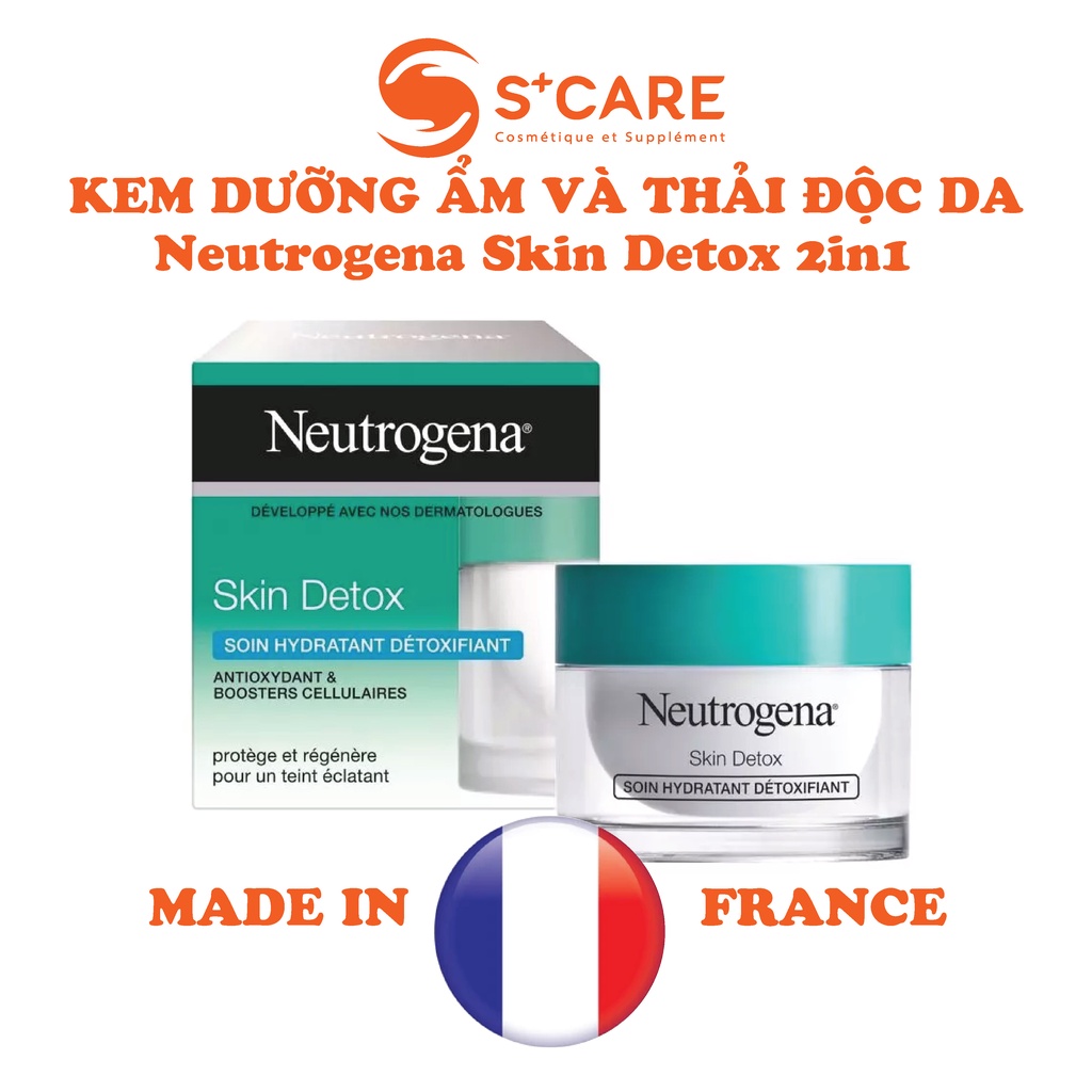 Kem dưỡng ẩm và thải độc da Neutrogena Skin Detox 2in1 - S+Care