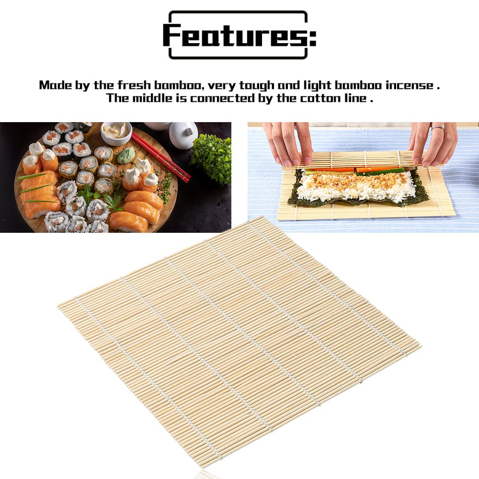 Tấm cuộn sushi thủ công bằng tre tiện lợi
