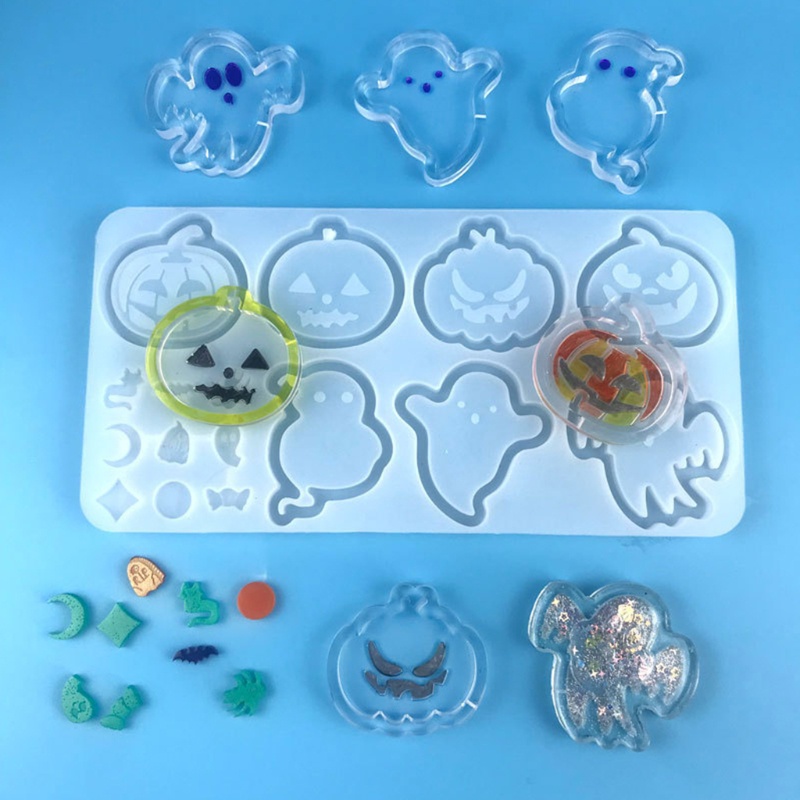Khuôn Silicone Làm Móc Khóa Hình Bình Lắc Pha Lê