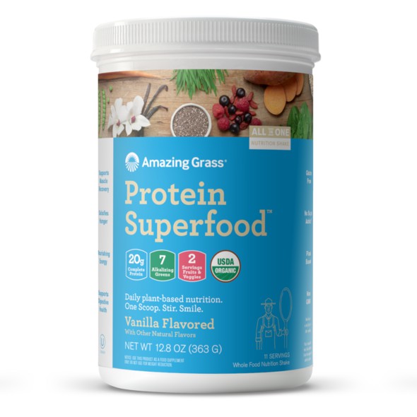 Bột protein thực vật hữu cơ(Organic Protein Superfood Powder) - Amazing Grass