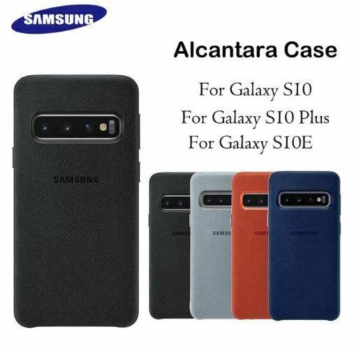 Genuine For Samsung Galaxy S10E S10 Plus Cover Alcantara Leather Original Case
