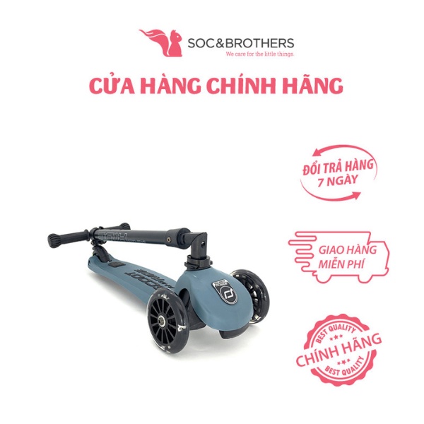 Xe scooter trẻ em Scoot and Ride Highwaykick 3 LED màu Steel