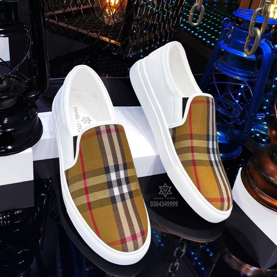 Giày lười nam kẻ sọc 2 màu đơn giản cực chất siêu đẹp | WebRaoVat - webraovat.net.vn