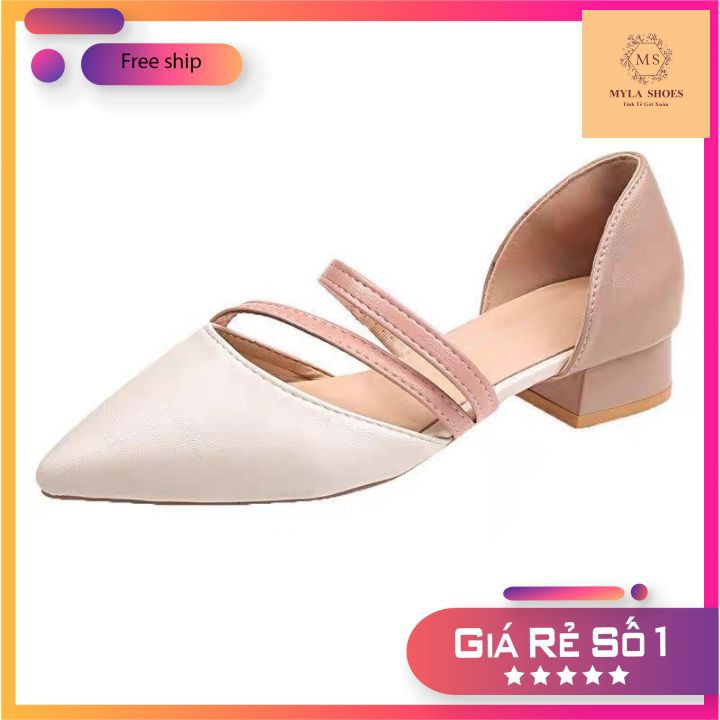 MYLA SHOES - Giày búp bê da lì mũi nhọn paste VNXK