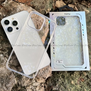 Ốp trong suốt lưng cứng viền dẻo cho Smart Phone IP 14 Pro max , 14 Plus 11 , 12 , 13 Pro Max  chính hãng TOTU chống sốc