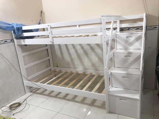 Giường Tầng 1m x 1m Cầu Thang Hộp