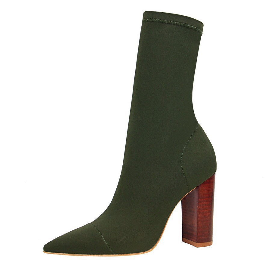 BỐT LỬNG NỮ BỐT BIGTREE CAO CẤP THIẾT KẾ GÓT TRỤ 3129-3 | BigBuy360 - bigbuy360.vn