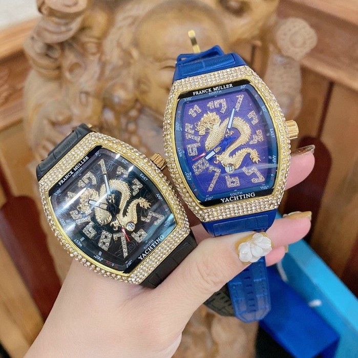 (Bảo hành 12 tháng) Đồng hồ nam Franck muller thể thao đính đá cao cấp tặng hộp và vòng tay DH402 | BigBuy360 - bigbuy360.vn