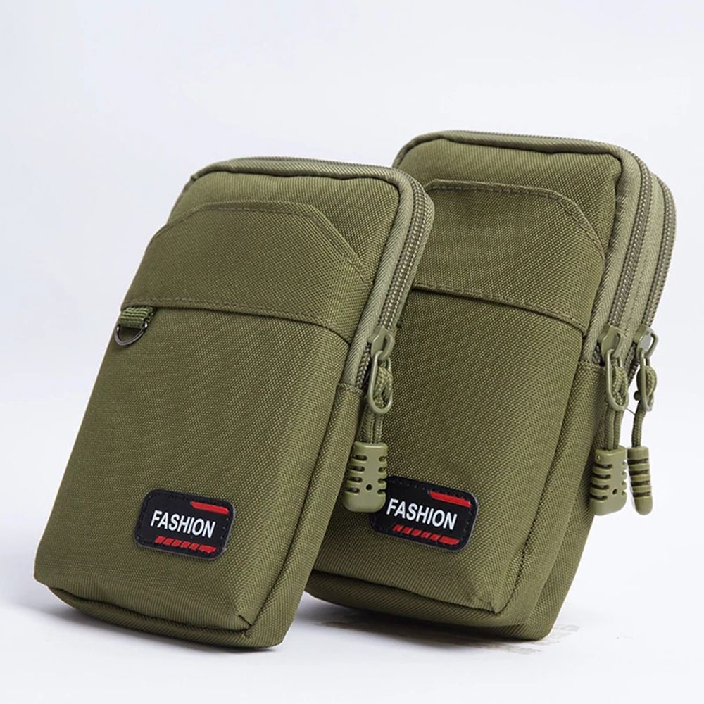 Túi nylon EDC xanh lá một lớp đựng điện thoại đeo thắt lưng tiện lợi