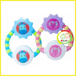 Đồ Chơi Xúc Xắc Lục lạc Cho Bé Cầm Tay Xoay 360 độ Hàng Thái Lan Minakids 33102