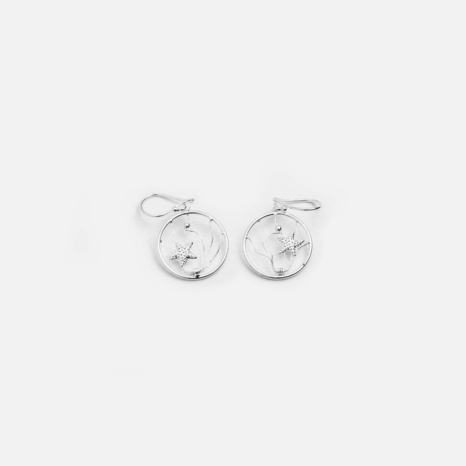 Bông Tai Bạc Nữ 925-Dáng Treo Sao Biển Dễ Thương-KaT Jewelry