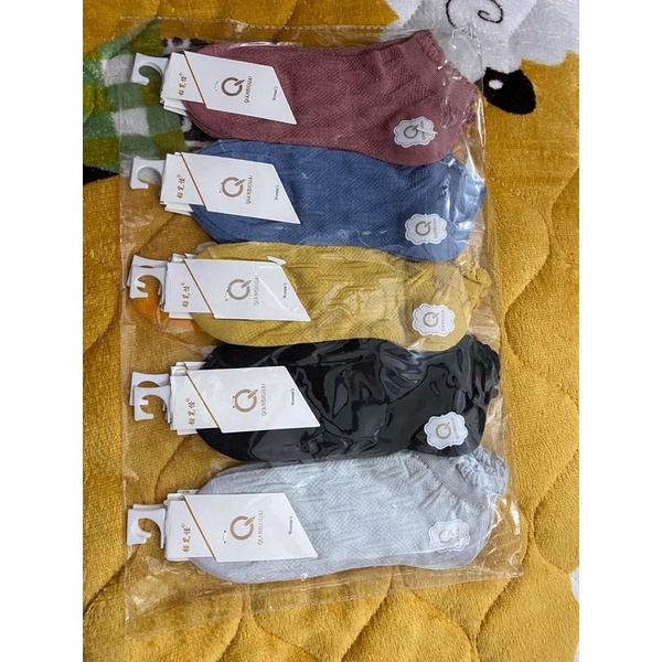 Tất gân cổ ngắn cho nữ set 10 đôi