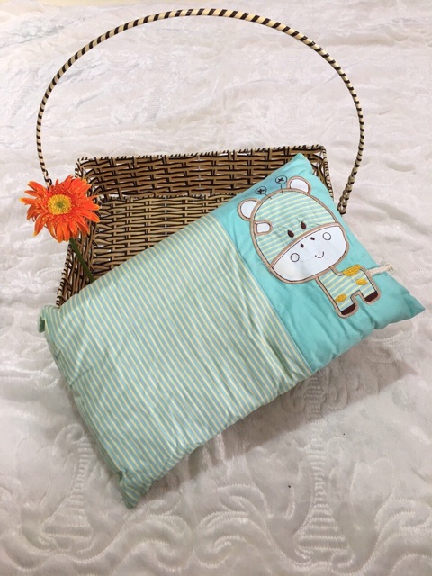 Gối Bông Matxa Cho Bé - Gối cho bé (Vỏ Tháo Rời)size 25*40*5cm,dùng cho bé Dưới 4 tuổi -&gt; Được Chọn Màu