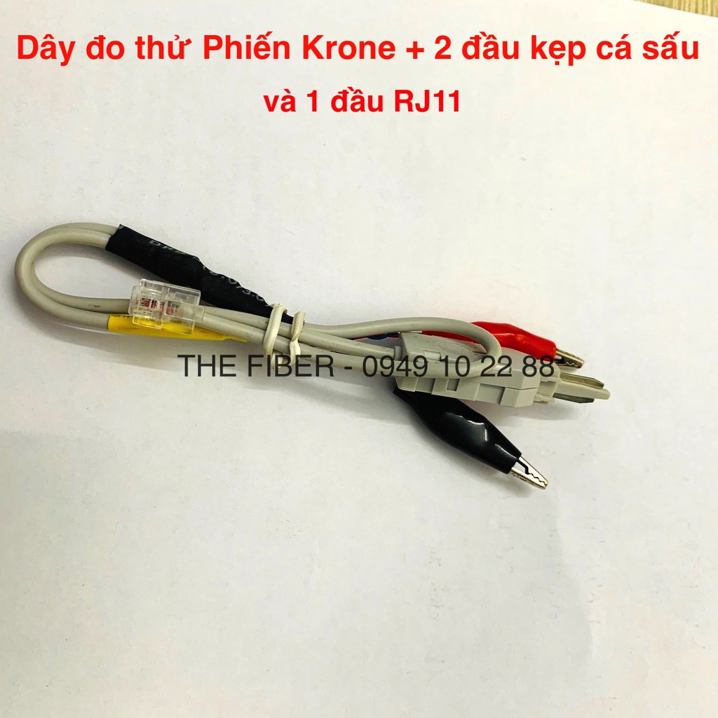 Dây đo thử phiến Krone 2 đầu kẹp cá sấu và 1 đầu RJ11