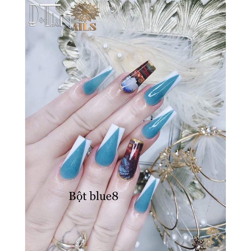 bột đắp móng mỹ mã blue8