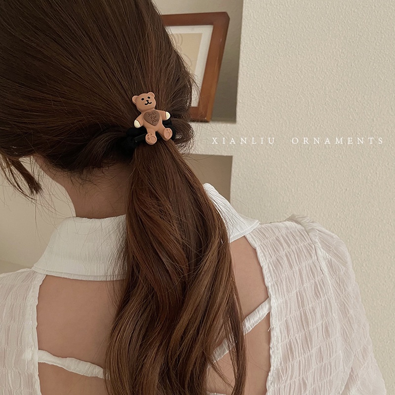 Kẹp Tóc Đuôi Ngựa Hình Gấu Hoạt Hình Phong Cách Hàn Quốc Thời Trang Mùa Hè Dành Cho Bạn Nữ