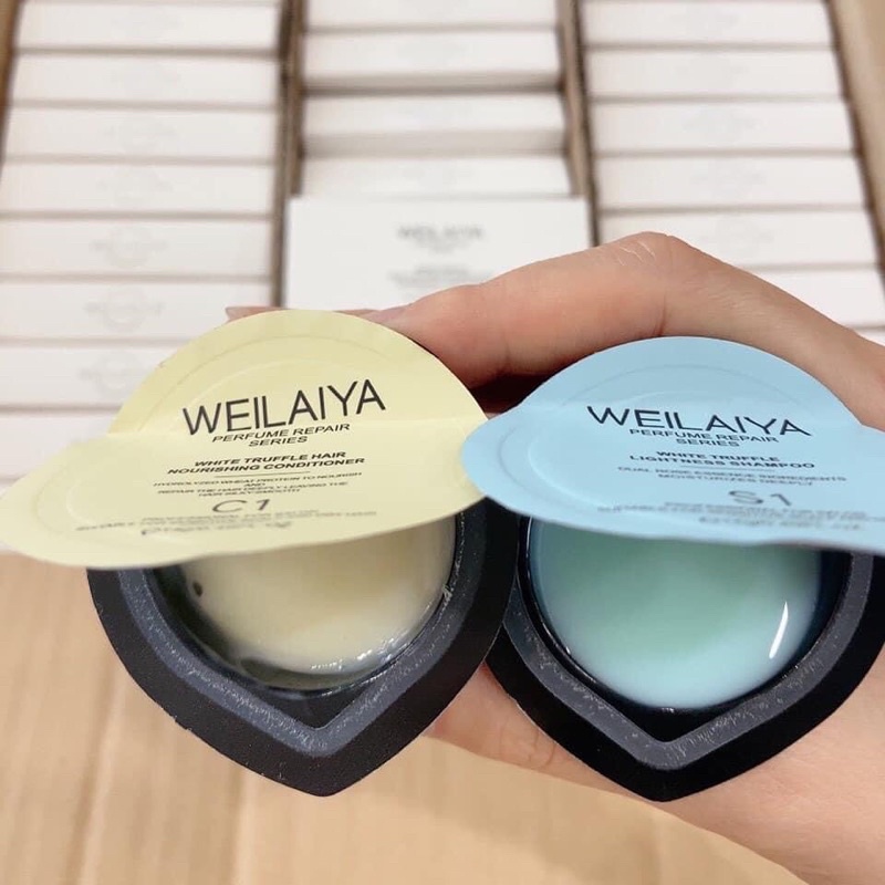 Set Mini Gội Xả Weilaiya Tinh Chất Gừng 20ml - Nấm Truffle14g | Hỗ trợ Mọc Tóc, Phục Hồi Tóc Đa Tầng