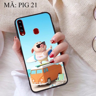 Ốp lưng Samsung A20S viền dẻo TPU BST Heo Con