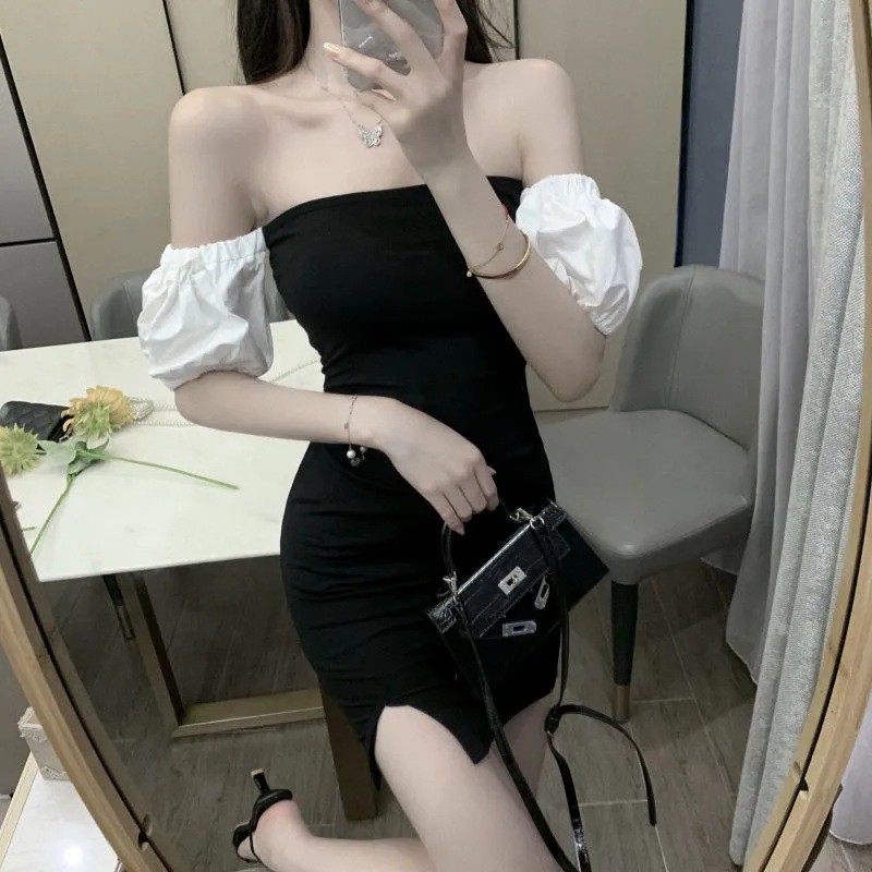 Váy nữ, đầm nữ body trễ vai siêu sexy, siêu hot thời trang Ngão clothing chất liệu mát mẻ, thoải mái