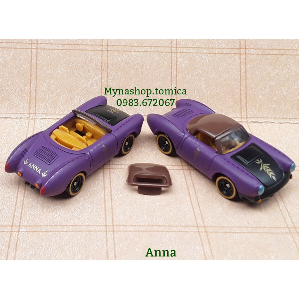 Đồ chơi mô hình tĩnh xe tomica không hộp, Anna (màu tím, mở được nắp)