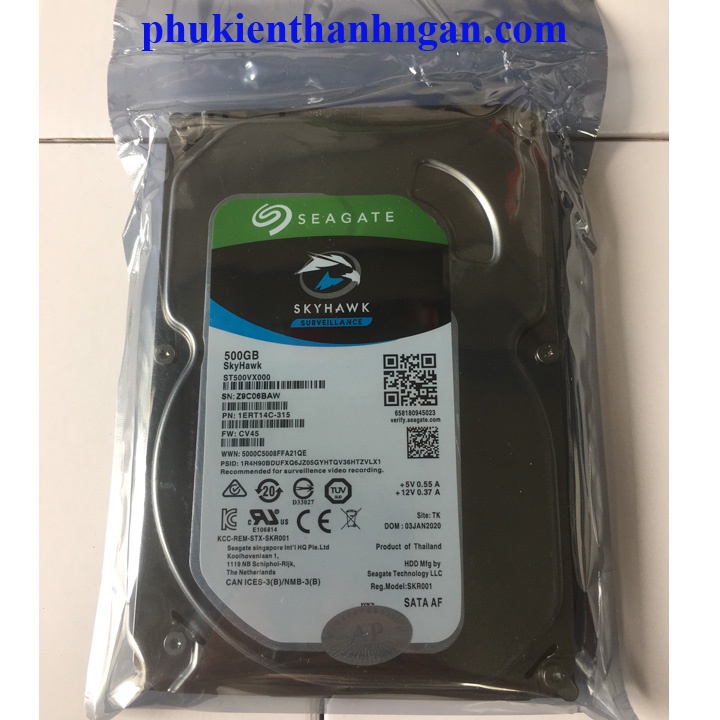 Ổ Cứng HDD 500G SEAGATE Chuyên Camera - Seagate 500G - HDD 500G