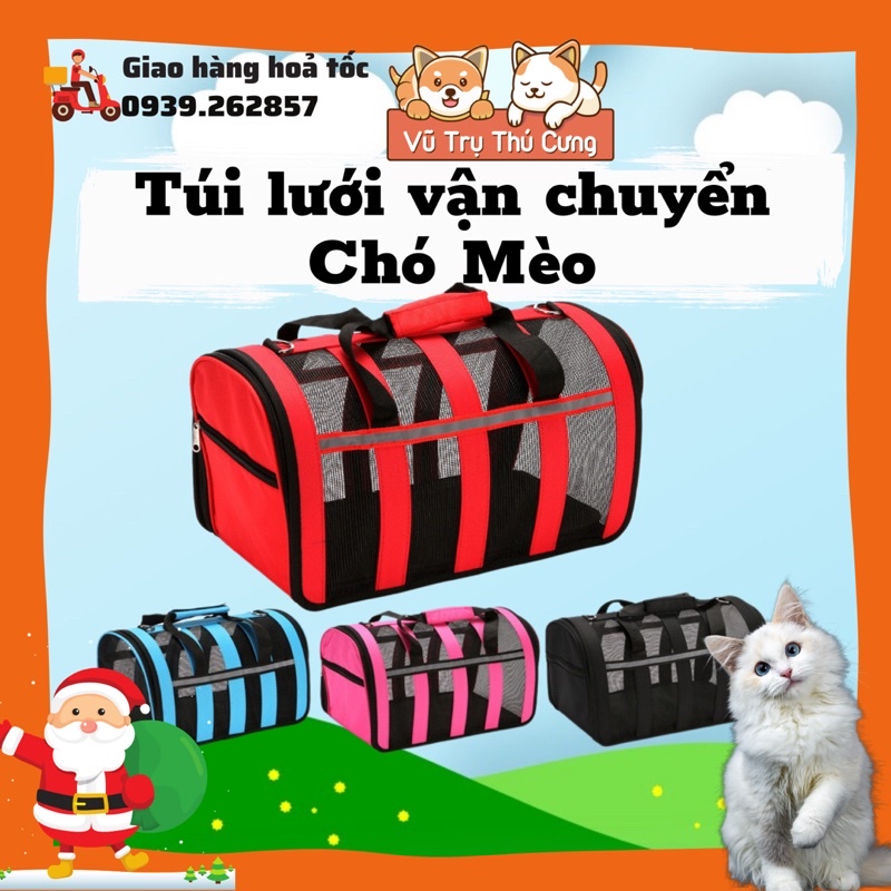 Túi vận chuyển Chó Mèo bằng lưới thoáng khí, nhiều size