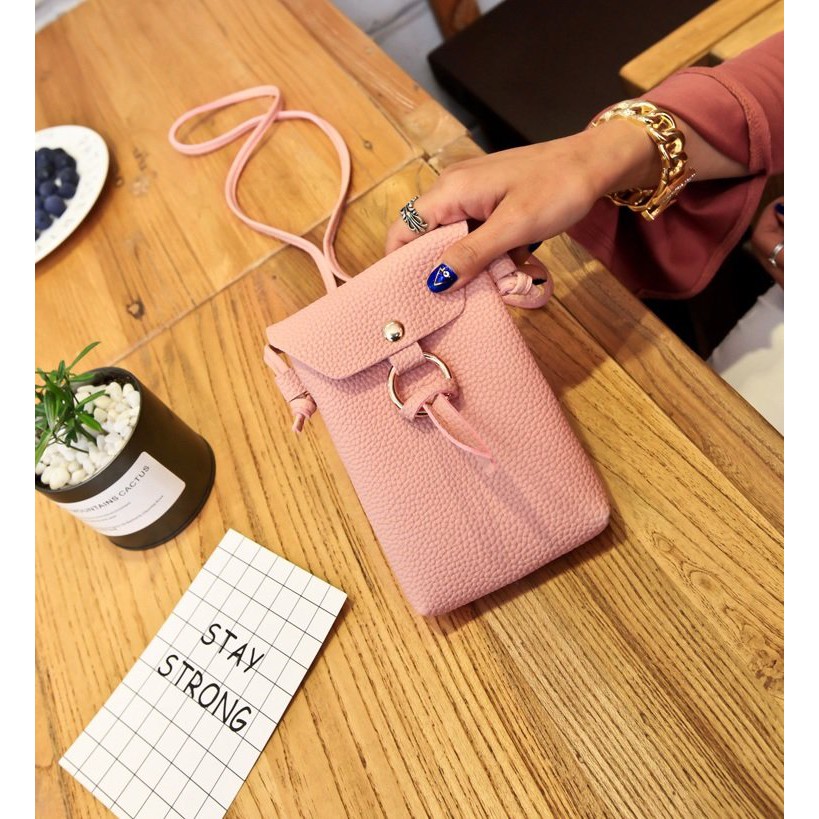 Túi nữ đeo chéo đựng điện thoại, da mềm trẻ trung DD005