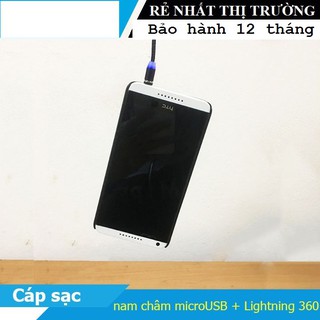 Dây cáp sạc nam châm iphone android cao cấp có đèn led