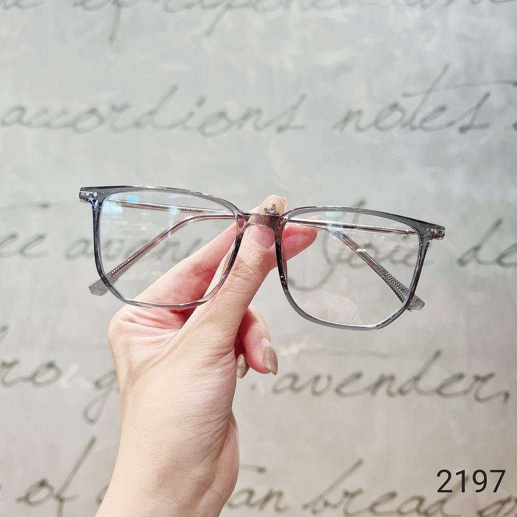 Gọng kính mắt vuông nam nữ LILYEYEWEAR chất liệu nhựa cứng cáp dẻo dai dễ đeo kiểu dáng thời trang 2197
