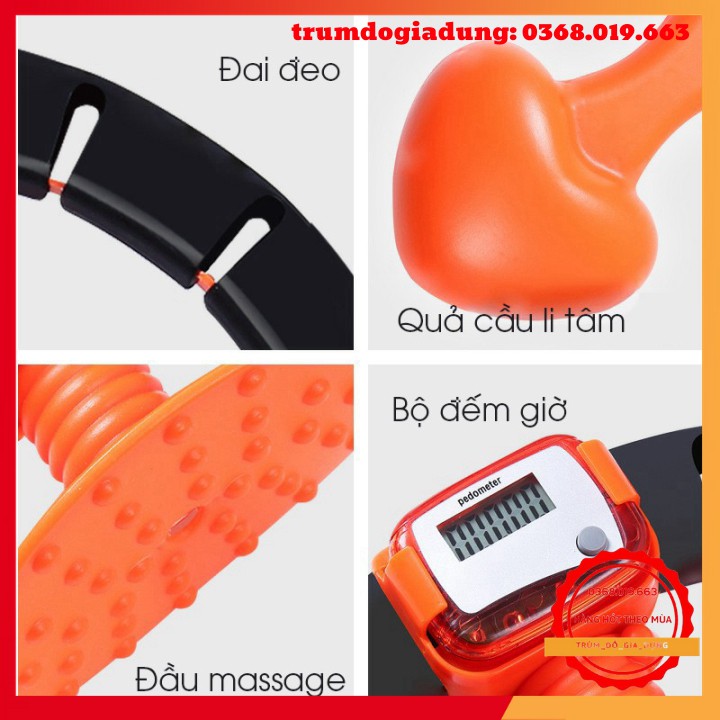 VÒNG LẮC EO HULA - Máy tập thể hình eo, vừa giảm mỡ thừa eo vừa điều hòa nhịp tim - Sử dụng dễ dàng, tiết kiệm thời gian