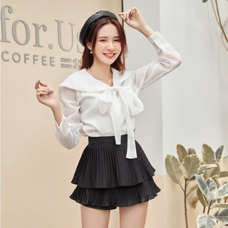 Áo sơ mi cổ nơ cách điệu cao cấp solist