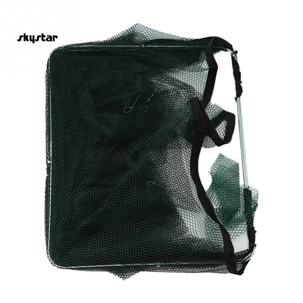 Lồng Lưới Bắt Tôm Cua Cá Tự Động 6 Lỗ Bằng Nylon Có Thể Gập Lại