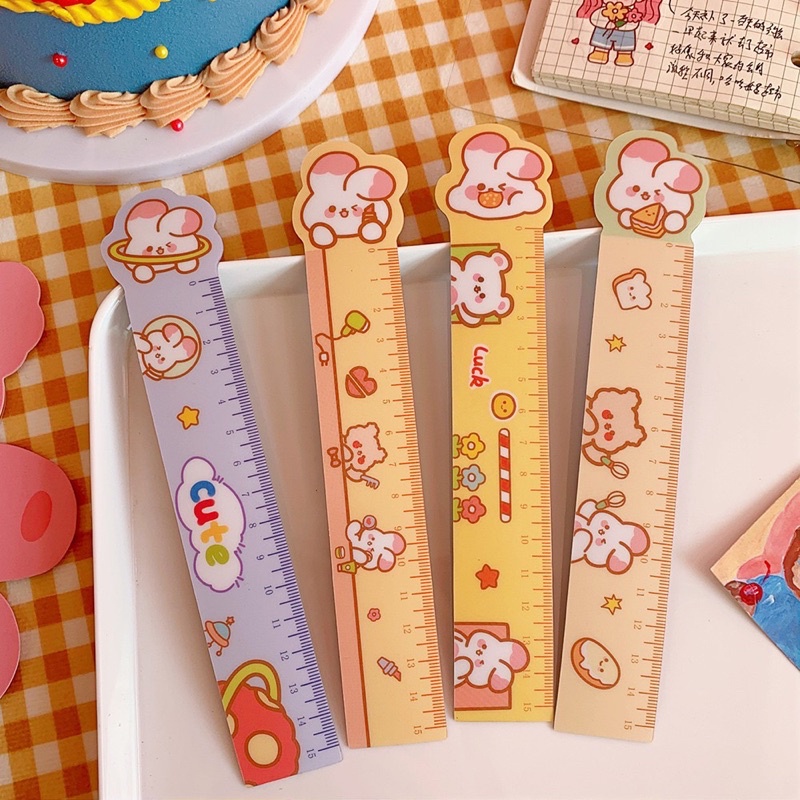 Thước Kẻ Nhựa Dẻo 15cm Hình Cute (Màu Ngẫu Nhiên)