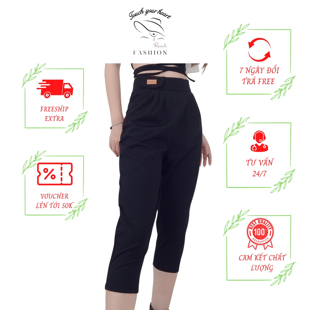Quần ngố nữ alibaba,quần lửng nữ alibaba vải umi hàn,cạp cao xếp ly trước chất vải co dãn bốn chiều Real Fashion