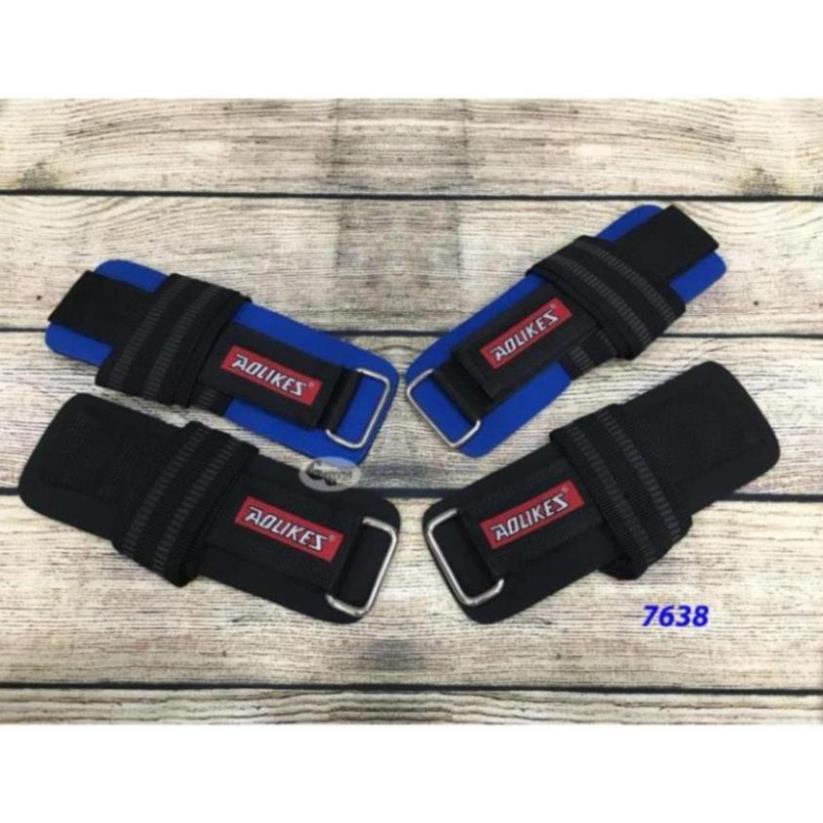 [GIÁ TỐT NHẤT] 1 chiếc Dây Kéo Lưng có điệm Kết Hợp Quấn Cổ Tay Aolikes phụ kiện Gym thể thao Aolikes 7638 TPBS
