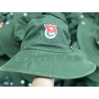 Set 2 Nón Tai Bèo In Logo Đoàn - Hội - Vải Kaki