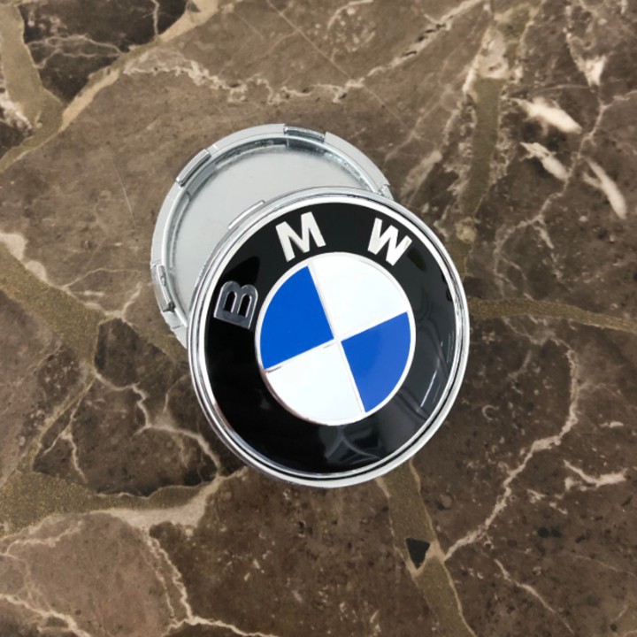 Logo chụp mâm, ốp lazang bánh xe ô tô BMW đường kính 60mm - Mã sản phẩm BMW60