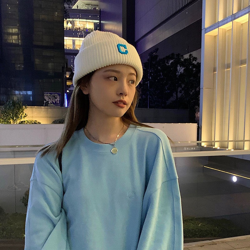 Mũ Len Dày Dặn Giữ Ấm Mùa Đông Phong Cách Hàn Quốc Cho Nữ