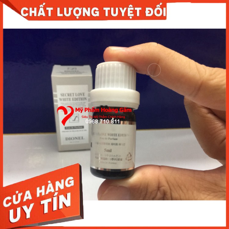 Nước hoa vùng kín dionel secret love white edition - chai màu trắng 5 ml hàn quốc - Hàng nhập khẩu