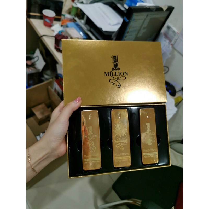 [HÀNG HIẾM] set nước hoa nam paco rabanne million mini 30ml  đẳng cấp - lịch lãm- cuốn hútcó tách lẻ