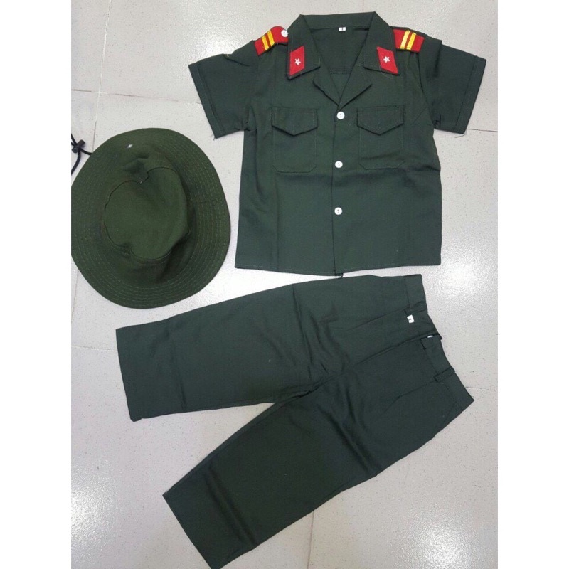 bộ trang phục bộ đội cho Bé