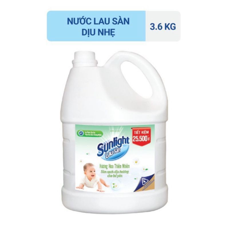 [Beman123]  Nước lau sàn sunlight đủ màu 3,8 kg