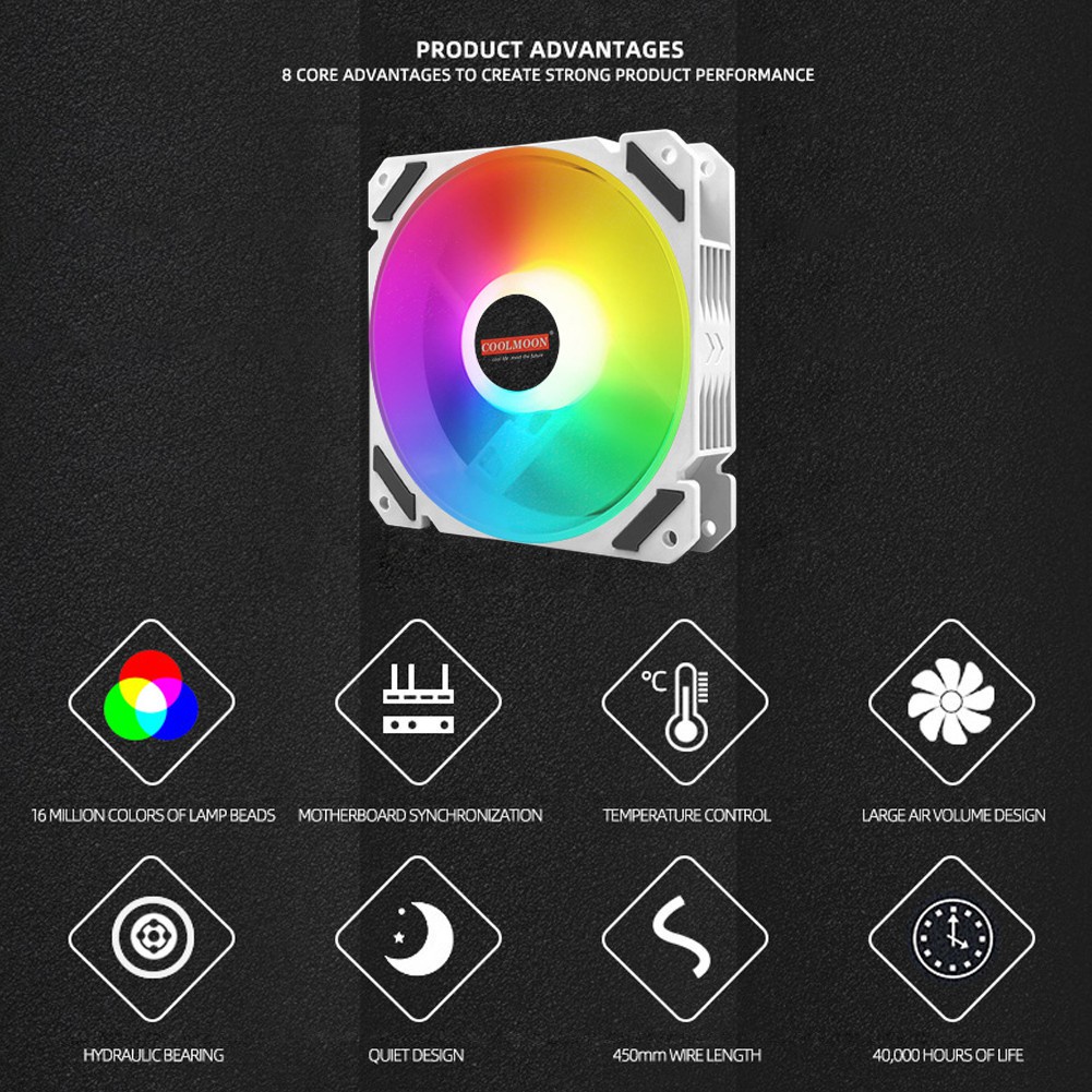 Quạt Tản Nhiệt Northkind RGB 120mm PWM ARGB Dành Cho Máy Tính Latop