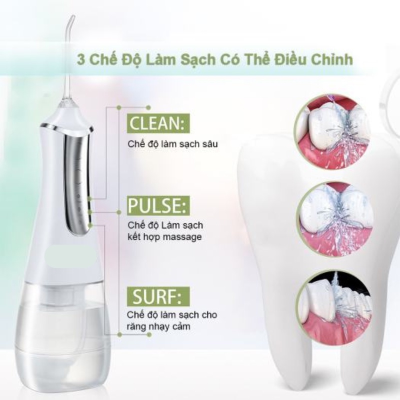 Máy tăm nước Colors, Tăm nước gấp gọn tiện lợi chống thấm nước, Bảo hành chính hãng
