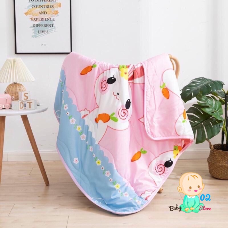 Chăn đũi hè thu cotton 2 mặt cho bé KT: 110x135~140cm (sỉ,lẻ)