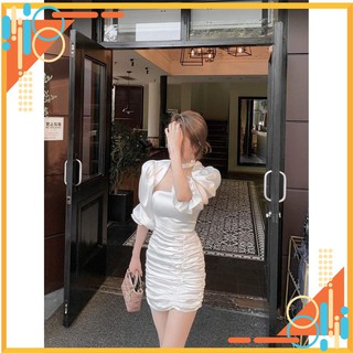 Đầm dự tiệc ôm body nhún tay phồng Evia Dress - Thời Trang ViLi