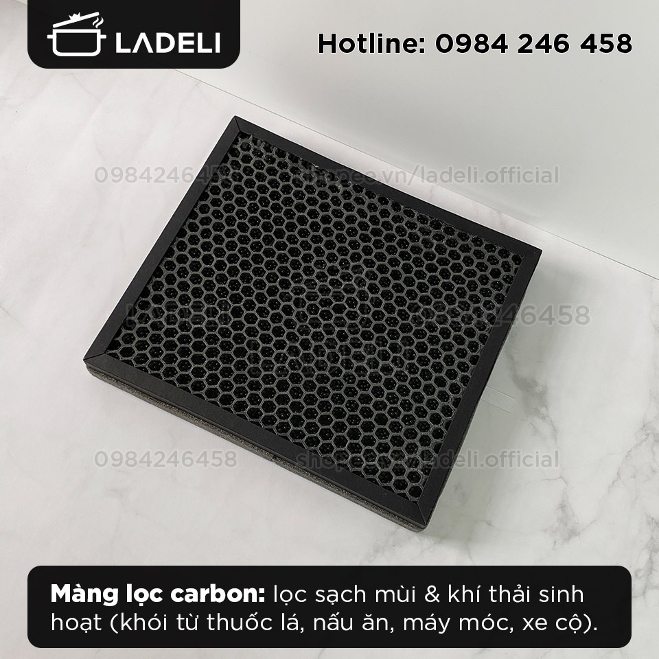 Màng lọc không khí SUNHOUSE SHD-AF9715 cấu tạo 3 lớp thô, carbon và HEPA